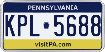 PA license plate KPL5688