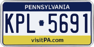 PA license plate KPL5691