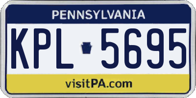 PA license plate KPL5695