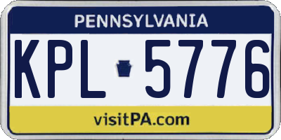 PA license plate KPL5776