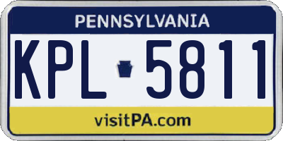 PA license plate KPL5811