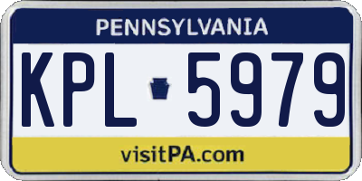 PA license plate KPL5979