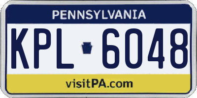 PA license plate KPL6048