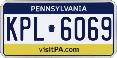 PA license plate KPL6069