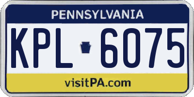 PA license plate KPL6075