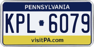 PA license plate KPL6079