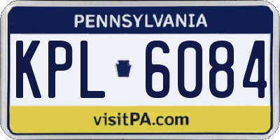 PA license plate KPL6084