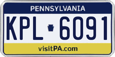PA license plate KPL6091