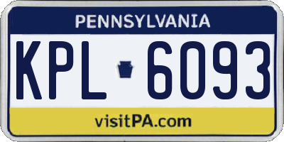 PA license plate KPL6093