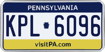 PA license plate KPL6096
