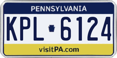 PA license plate KPL6124