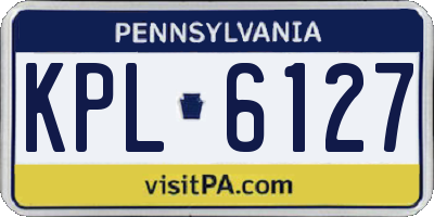 PA license plate KPL6127