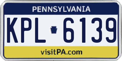 PA license plate KPL6139