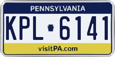PA license plate KPL6141