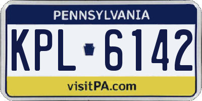 PA license plate KPL6142