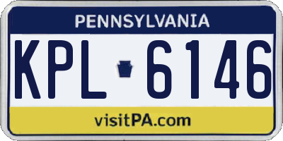 PA license plate KPL6146
