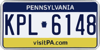 PA license plate KPL6148