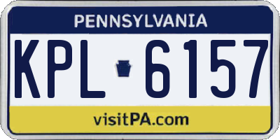 PA license plate KPL6157