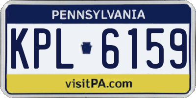 PA license plate KPL6159