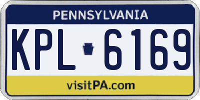 PA license plate KPL6169