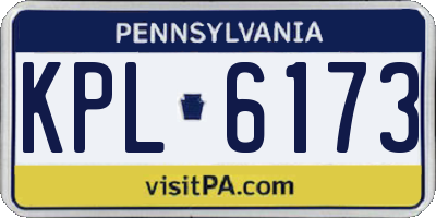 PA license plate KPL6173
