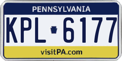 PA license plate KPL6177