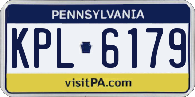 PA license plate KPL6179