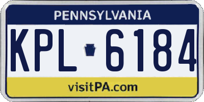 PA license plate KPL6184