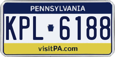 PA license plate KPL6188