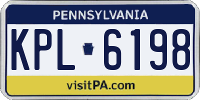 PA license plate KPL6198