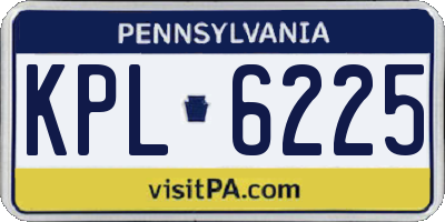 PA license plate KPL6225
