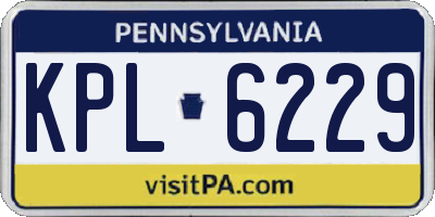 PA license plate KPL6229