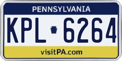 PA license plate KPL6264