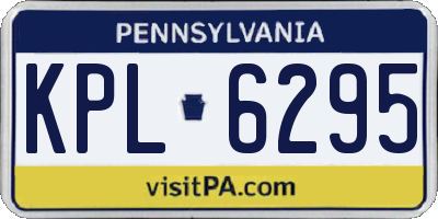 PA license plate KPL6295