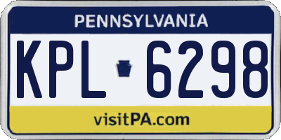 PA license plate KPL6298