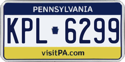 PA license plate KPL6299