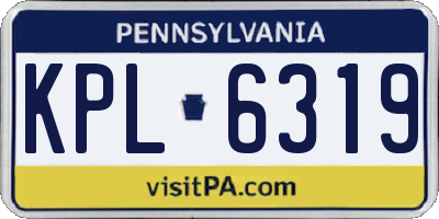 PA license plate KPL6319