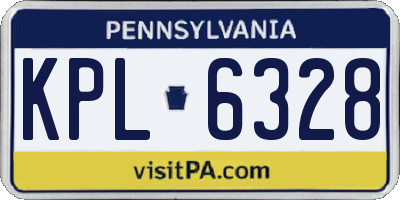 PA license plate KPL6328