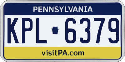 PA license plate KPL6379