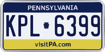PA license plate KPL6399