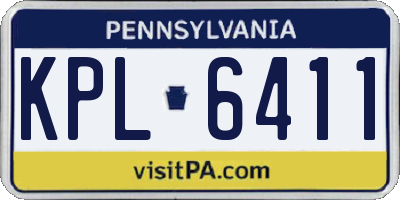 PA license plate KPL6411