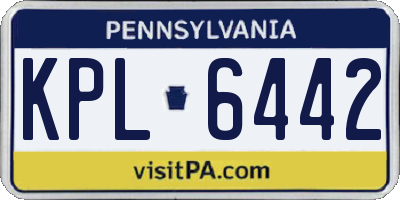 PA license plate KPL6442