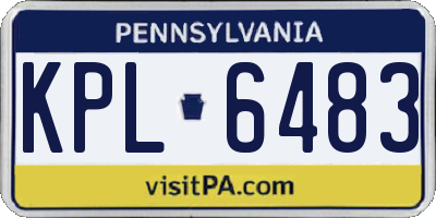PA license plate KPL6483