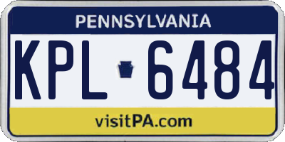 PA license plate KPL6484