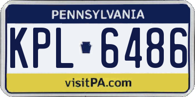 PA license plate KPL6486