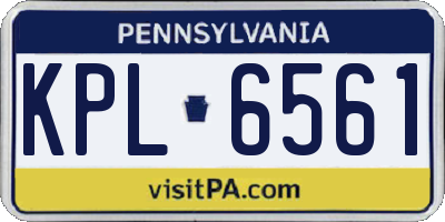 PA license plate KPL6561