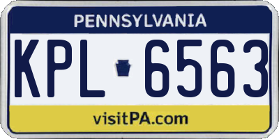 PA license plate KPL6563