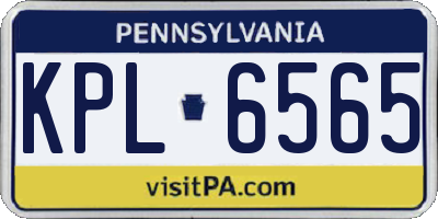 PA license plate KPL6565