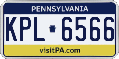 PA license plate KPL6566