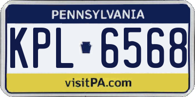 PA license plate KPL6568